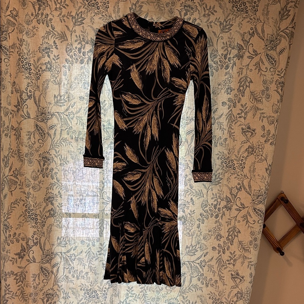 Tory Burch Silk Long Sleeve Dress